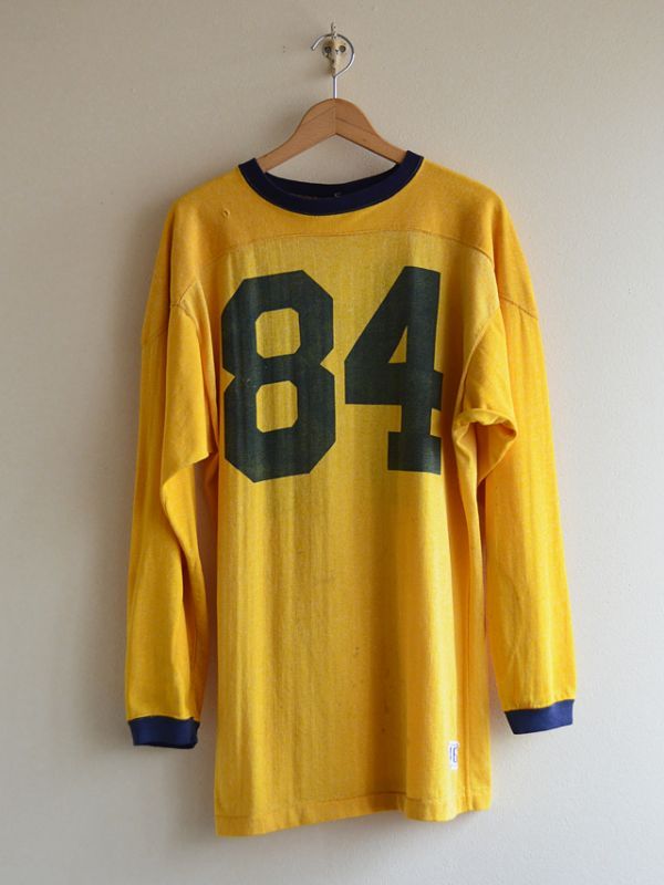 1960s Champion ナンバリングフットボールtシャツ 表記46 古着屋hamburgcafe