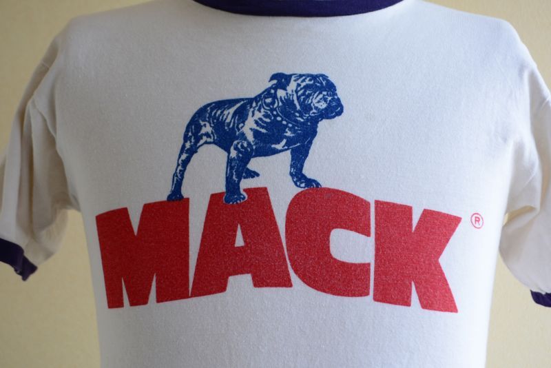 1970s Champion MACK TRUCKS リンガーTシャツ 表記M - 古着屋HamburgCafe