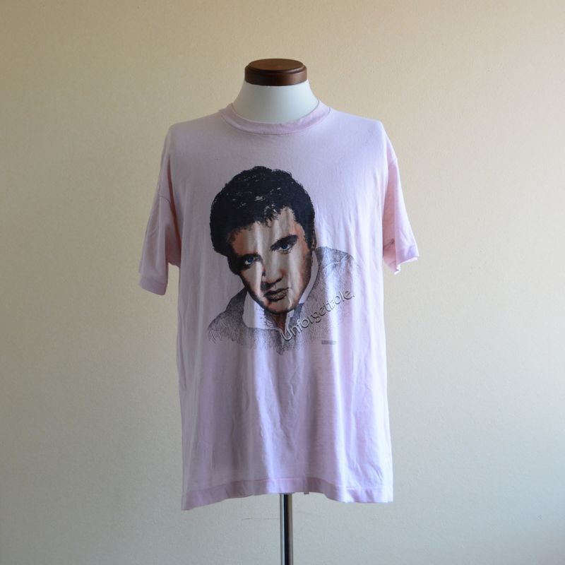 1980s ELVIS Tシャツ 表記XL - 古着屋HamburgCafe