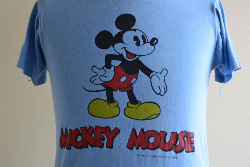 アートMickey Mouse 70s 両面プリント ミッキーマウス ディズニー
