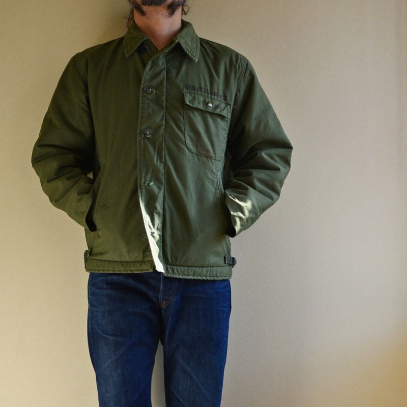 1960s US.NAVY A-2デッキジャケット ステンシル入り 表記MEDIUM - 古着