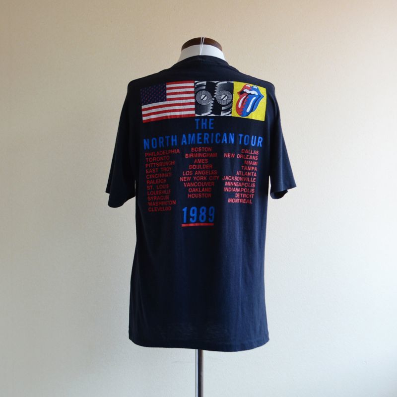 1980s THE ROLLING STONES THE NORTH AMERICAN TOUR 1989 Tシャツ 実寸