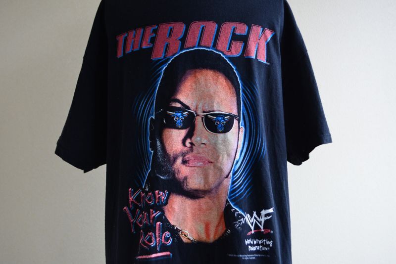 2000s WWF THE ROCK プロレスTシャツ　表記XL