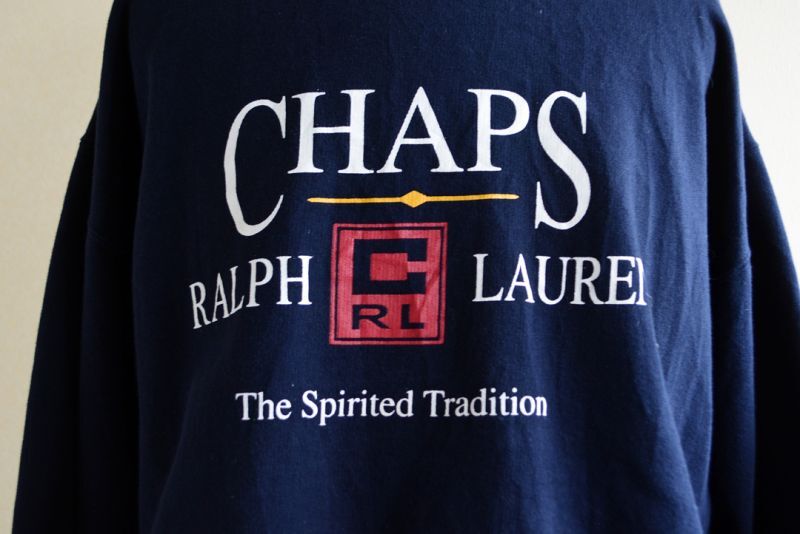 CHAPS RALPH LAUREN ロゴプリントスウェット 表記L - 古着屋HamburgCafe