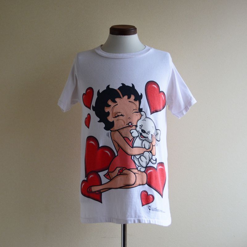 1990s Betty Boop プリントTシャツ MADE IN USA 表記S - 古着屋HamburgCafe