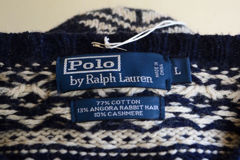 1990s Polo Ralph Lauren トナカイ柄ノルディックセーター COTTON ...