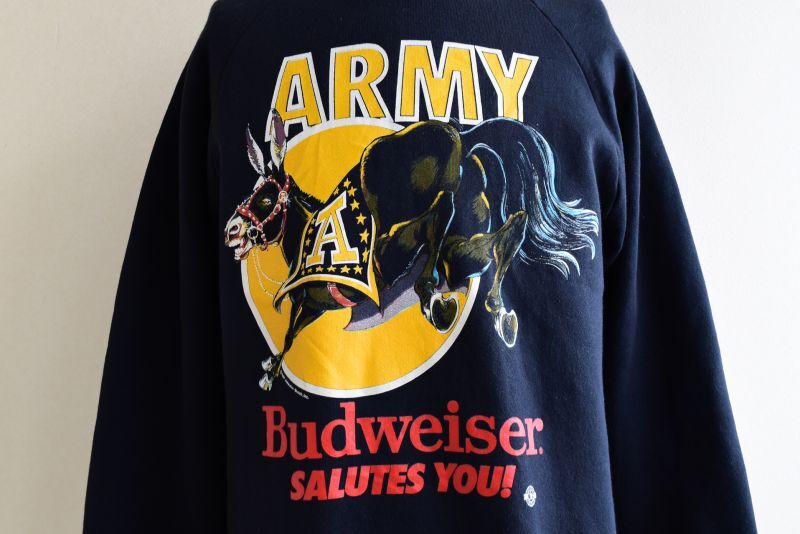 1980s Budweiser SALUTES YOU！ ARMY プリントスウェット 